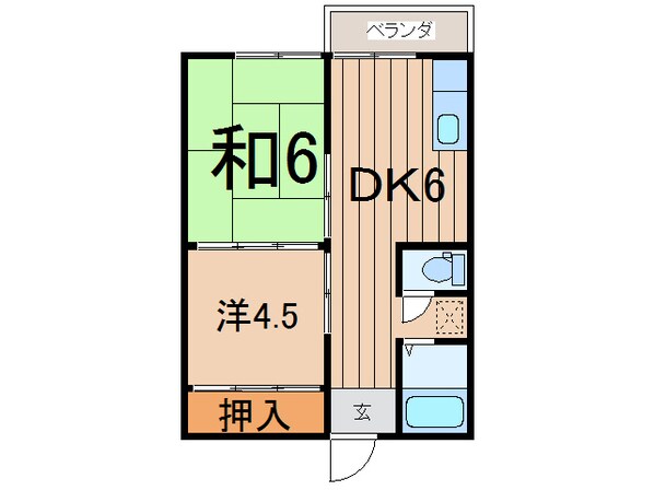 相馬駅 徒歩8分 2階の物件間取画像